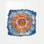 アルパイン建築の有名なアートポスター フリースブランケット (正面)