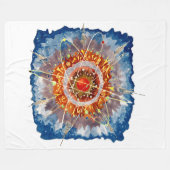 アルパイン建築の有名なアートポスター フリースブランケット (正面(横))