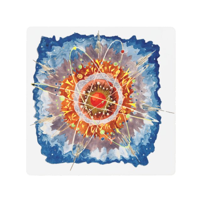 アルパイン建築の有名なアートポスター メタルプリント (正面)