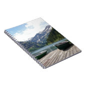 アルパイン湖とボートの写真 ノートブック (右側)