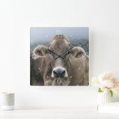 アルパイン牛 スクエア壁時計 (ホーム)