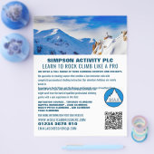 アルパイン登山，ハイキングと登山広告 チラシ (シングル)