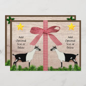 アルパイン素朴乳製品ヤギのクリスマスグリーティング シーズンカード (正面/裏面)