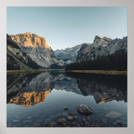 アルパイン鏡シーン – 穏やかな風景ポスター ポスター