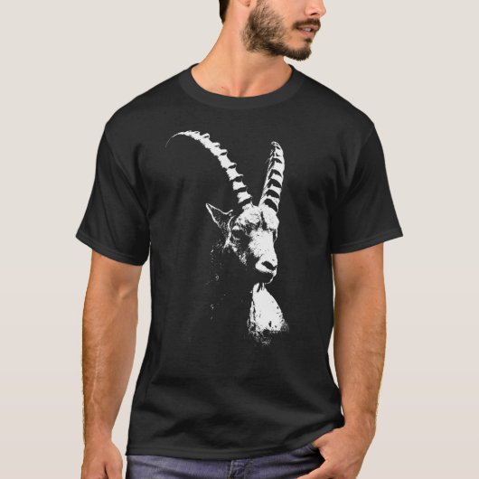 アルパイン・イベックスの動物 Tシャツ (正面)