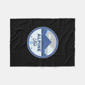 アルパイン ユタ州 UT 山岳 地域 ハイキング お土産 フリースブランケット (正面(横))