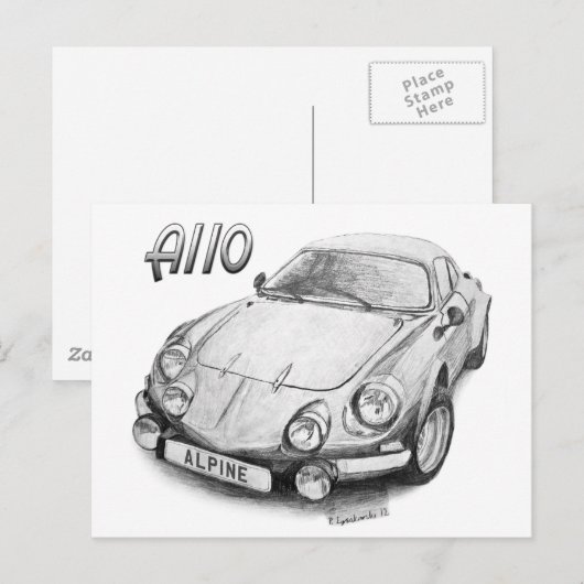 アルパインA110 ポストカード (正面/裏面)