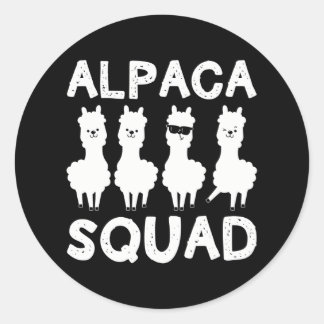 アルパカおもしろい恋人アルパカ分隊 ラウンドシール