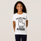 アルパカが大好きな女の子 Tシャツ (正面フル)