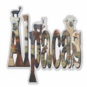 アルパカとアルパカの名前は シール (正面)