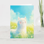 アルパカと春の囁き カード (正面)
