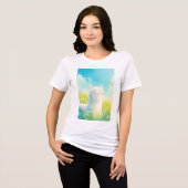 アルパカと語る春のささやき トライブレンドＴシャツ (正面全面)
