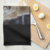 アルパカのかわいい顔 キッチンタオル (四つ折り)