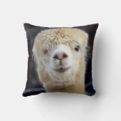 アルパカのかわいい顔 クッション (裏面)