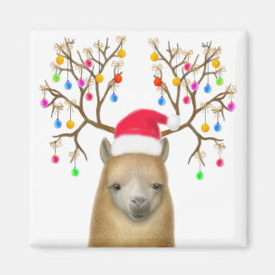 アルパカのクリスマスの磁石 マグネット