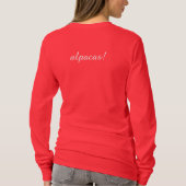 アルパカのクリスマスのTシャツ Tシャツ (裏面)