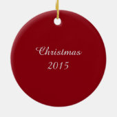 アルパカのクリスマスオーナメント セラミックオーナメント (裏面)