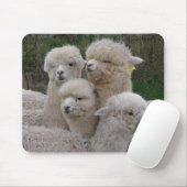 アルパカのクローズアップ マウスパッド (マウス)