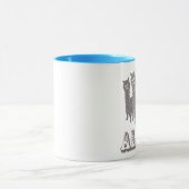 アルパカのシルエット4 Bのマグ マグカップ (中央)