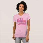 アルパカのシルエット4 P Tシャツ (正面フル)