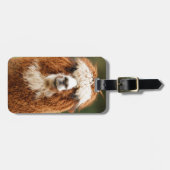 アルパカのスマイル ラゲッジタグ (正面横)