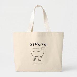 アルパカのバッグ ラージトートバッグ