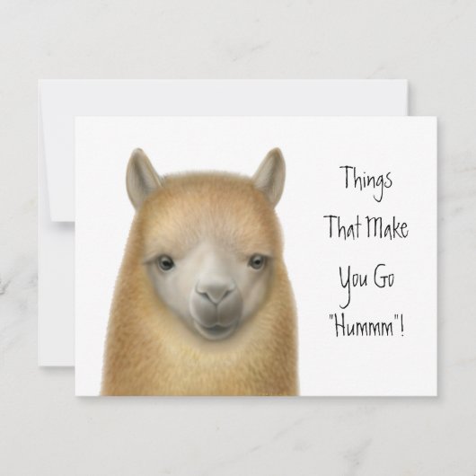 アルパカのパーティの招待状 招待状 (正面)