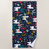 アルパカのビーチタオル ビーチタオル (正面)