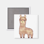 アルパカの動物漫画のアートワーク マグネット (正面/裏面)