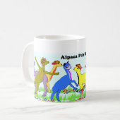 アルパカの友達のダンス コーヒーマグカップ (正面左)