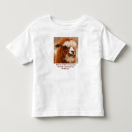 アルパカの太い一本眉がチャームポイント トドラーTシャツ