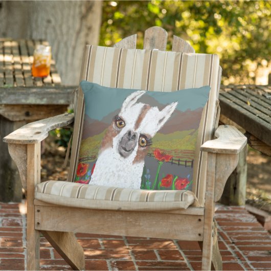 アルパカの好奇心が大好き アウトドアクッション (椅子)