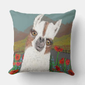 アルパカの好奇心が大好き アウトドアクッション (正面)