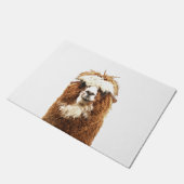 アルパカの家畜のポートレート ドアマット (アングル)