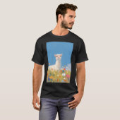 アルパカの春の幸運 Tシャツ (正面フル)
