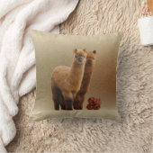 アルパカの枕 クッション (ブランケット)