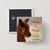 アルパカの祈りの言葉Pin 缶バッジ (正面&裏面)