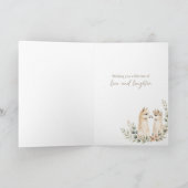 アルパカの結婚カード - エレガントなデザイン カード (内部)