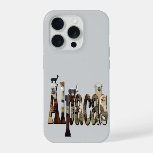 アルパカの絵のロゴ アルパカ付き iPhoneケース (裏面)