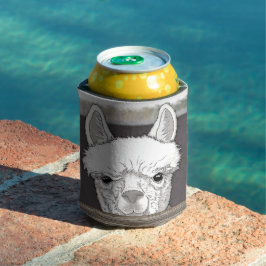 アルパカの肖像画 缶クーラー
