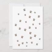 アルパカの花輪の犬のベビーシャワー 招待状 (裏面)