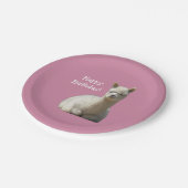 アルパカの誕生日7インチの紙皿 ペーパープレート (アングル)