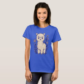 アルパカの赤ちゃんと野の花 Tシャツ (正面フル)