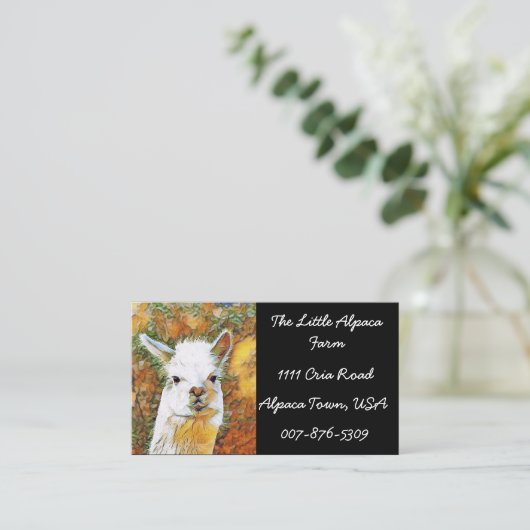 アルパカの農場 名刺 (スタンド正面)