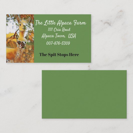 アルパカの農場 名刺 (正面/裏面)