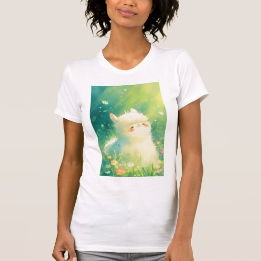 アルパカの陽だまりエスケープ Tシャツ (正面)