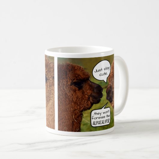 アルパカのAlpacalypseのおもしろいな計画 コーヒーマグカップ (正面右)