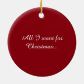 アルパカのChirstmasのオーナメント セラミックオーナメント (裏面)