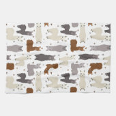 アルパカのGeoパターン キッチンタオル (横)