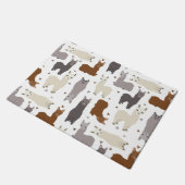 アルパカのGeoパターン ドアマット (アングル)